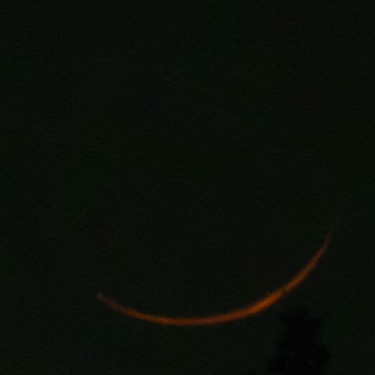 風薫る夜の繊月