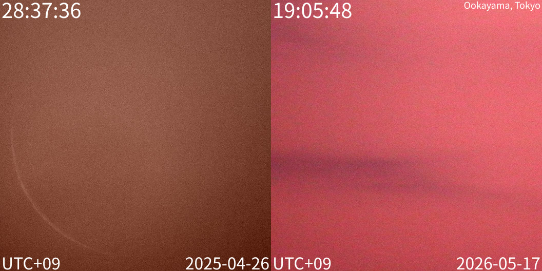 西暦2025月04月26日と西暦2026年05月17日のスーパームーン